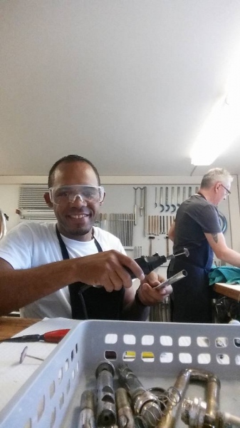 Jeasson Mejía an der Arbeit